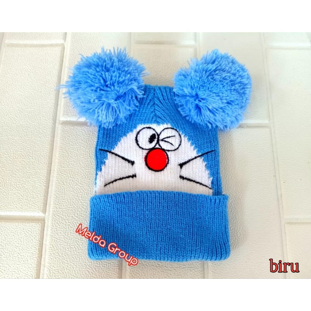 Pom-pom Beanie Hat (1-5 Tahun) | Katun Rajut