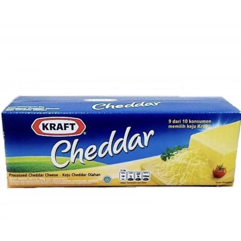 

Keju Kraft Cheedar 2kg /cheedar cheese kraft 2 kg