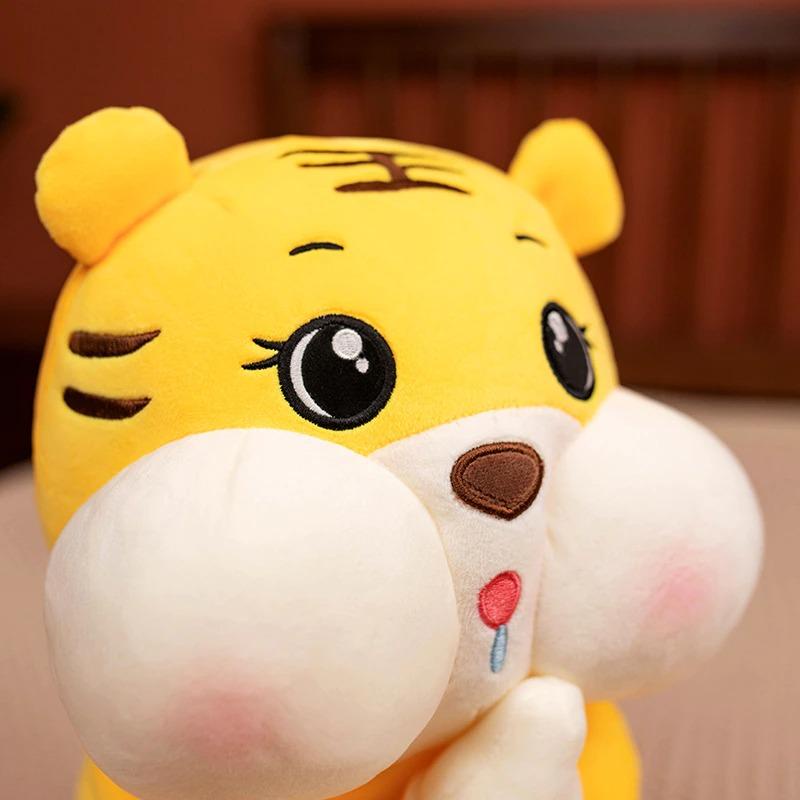 Boneka Bayi Baby Macan Tiger Harimau Bottle Milk Tea Plush Lucu Imut Bahan Halus Dan Lembut Ukuran 35cm