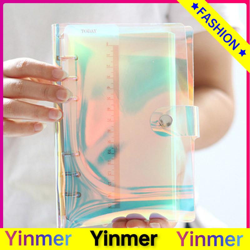 

COD✨ A6/A5 Clear Soft PVC Notebook Binder Cover Planner 6-Ring Loose-Leaf Folder Stationary-Yinmer