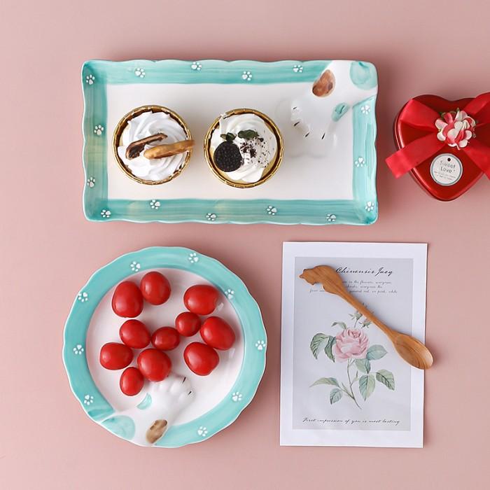 CERAMIC PLATE CAT / PIRING KERAMIK cantik lucu