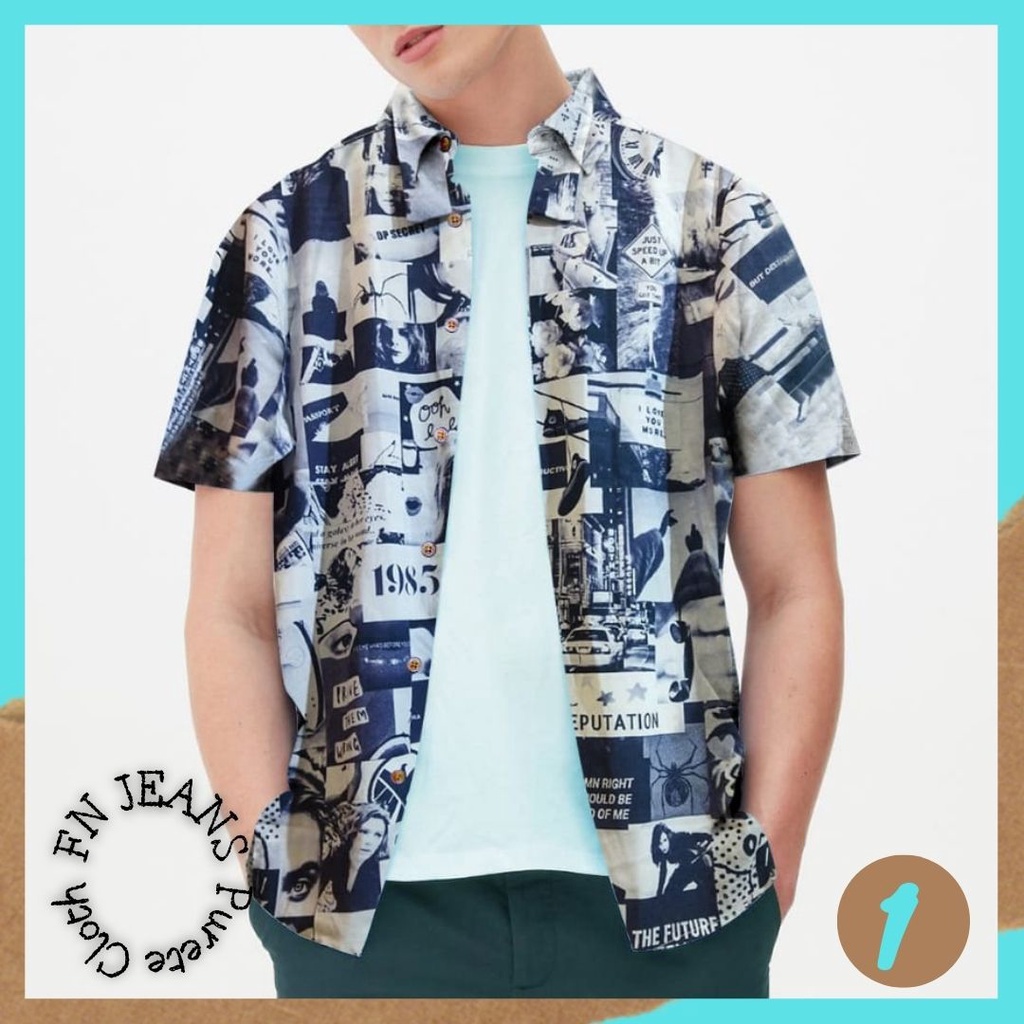 Baju Kemeja Distro Pria / Kemeja Distro Cowok / Baju Distro PKE 06