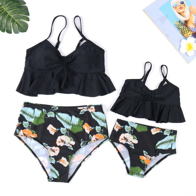 COUPLE baju renang anak ibu wanita swimsuit perepuan cewek set monkini