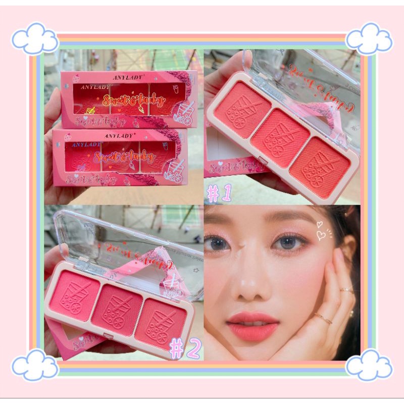 PROMO!!!BLUSH ON/BLUSHER 3 WARNA ICE CREAM PEACH KISS BEAUTY 83119/772B