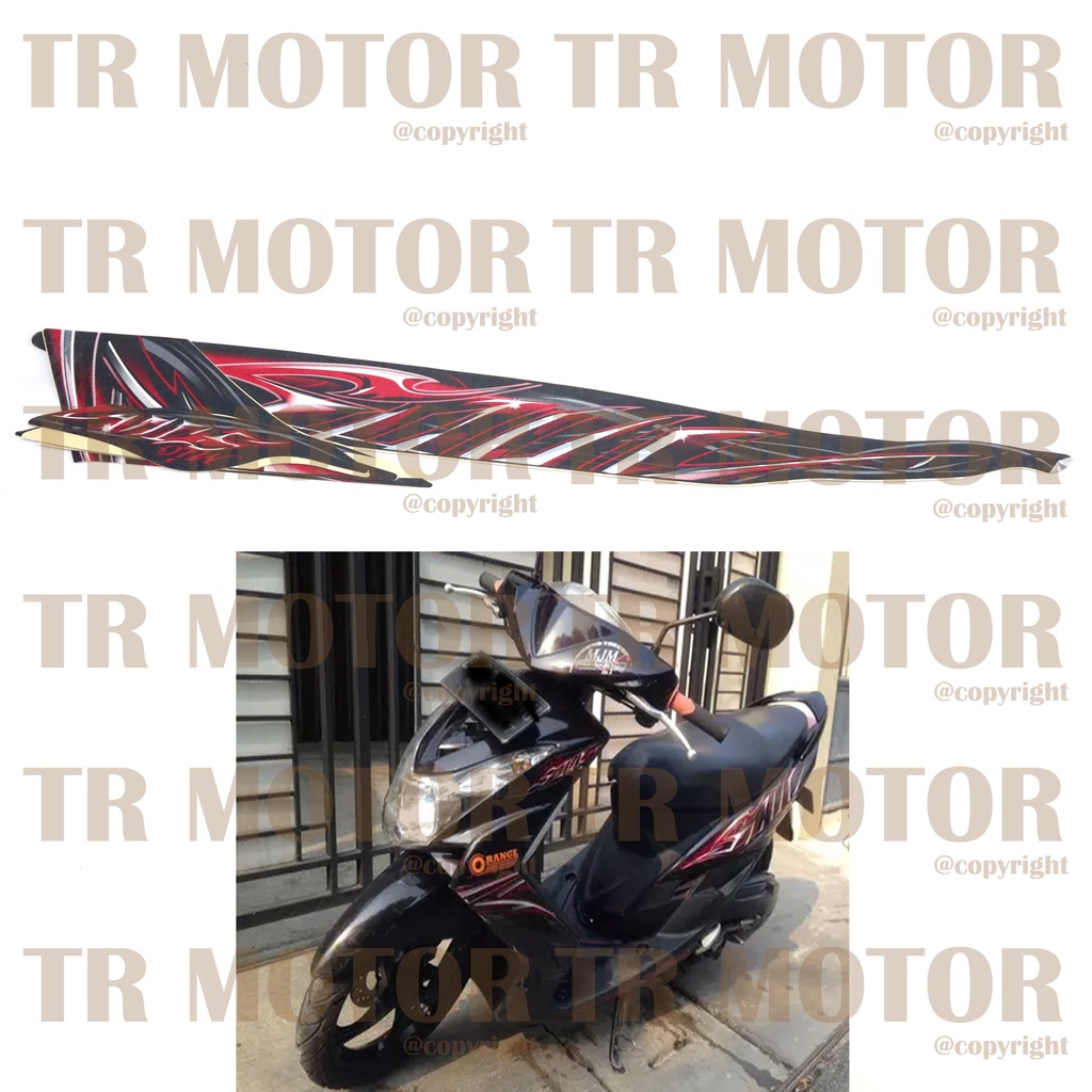 Stiker Motor Mio Soul 2011 Sticker Striping Lis Full Set Motor