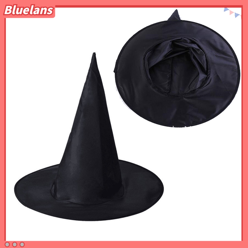 Topi Penyihir Portable Bahan Kain Oxford Breathable Untuk Cosplay Halloween