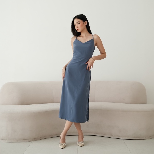 [TAVIA] CHARLOTTE MIDI DRESS / DRESS WANITA / DRESS KOREA / DRESS CASUAL