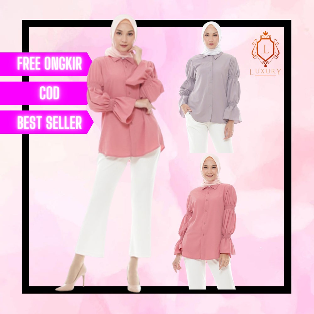 Blus Ori Muslim Terbaru Turki Hijab Turkey Murah Kerja Pesta Baju Wanita 2022 Blouse Arab Setelan Ju