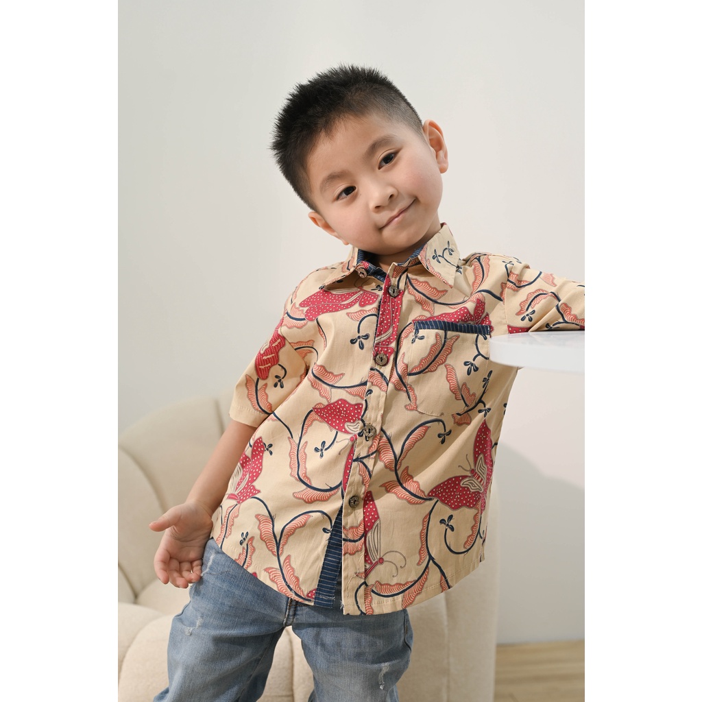 Dress/ Kemeja Batik Anak BON/ Seragam Batik/ Batik Sekolah