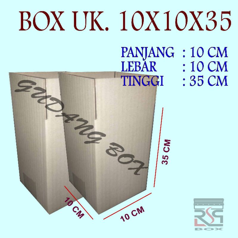 

Kardus packing uk 10x10x35 cm Box packaging online murah karton