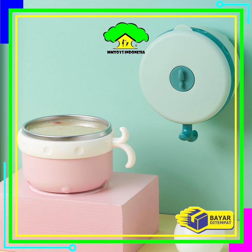MI-C352 Mangkuk Stainless Karakter Mangkok Cangkir Stainless Steel + Tutup Fresh Bowl Set / Mangkok 
