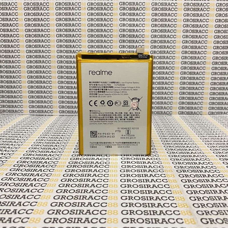 BATRE BATERAI BATTERY BLP693 FOR REALME 3 ORIGINAL