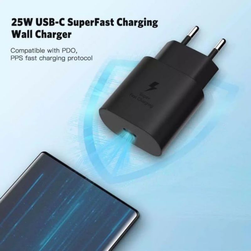 ADAPTER CHARGER SAMSUNG USB-C 25W FAST CHARGING