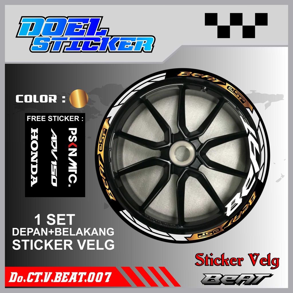 STICKER CUTTING LIST VELG HONDA BEAT VARIASI MOTOR DOEL 007