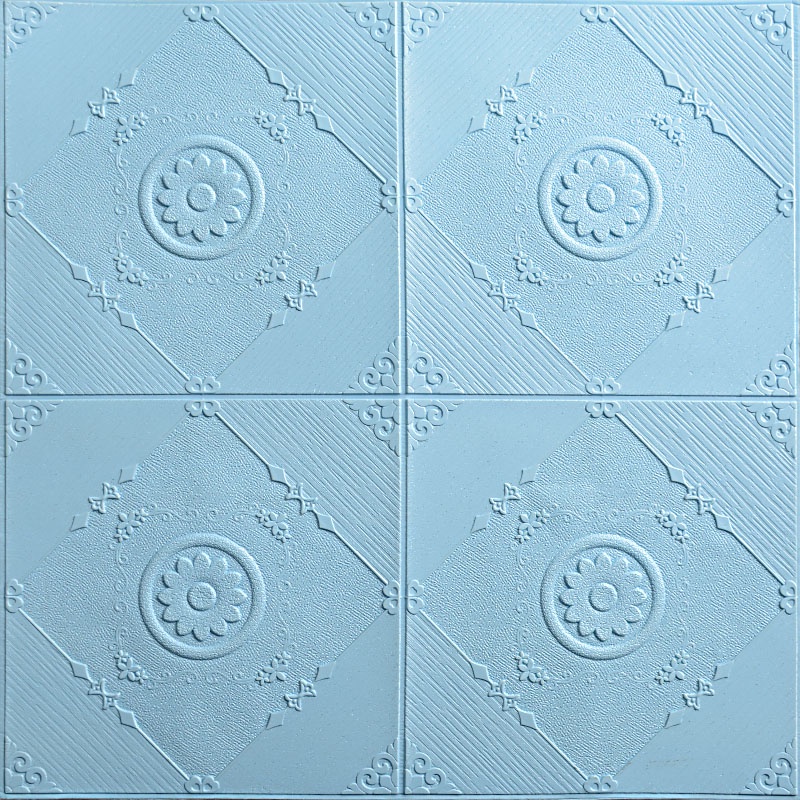 (COD) Wallsticker Wall stiker Foam Wallpaper Sticker Dinding 3D Emboss Dekorasi Rumah D-001 Motif Persegi High Premium Quality