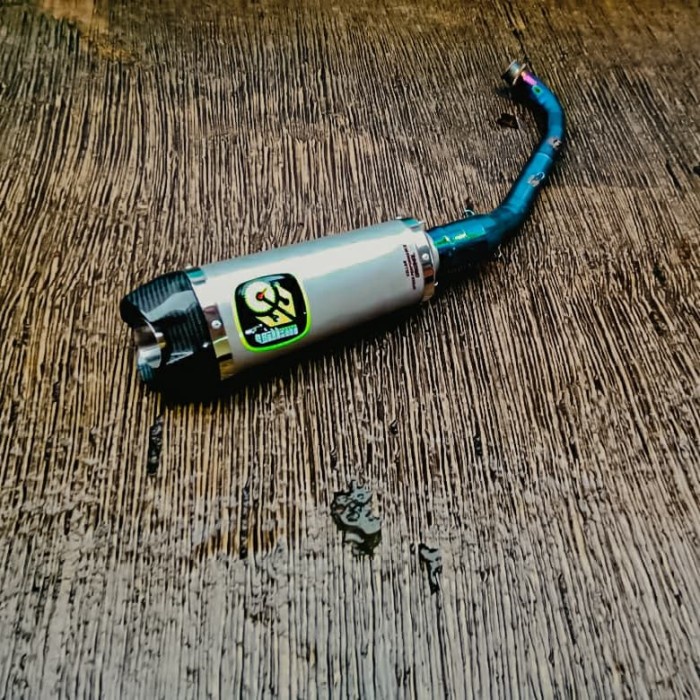 Knalpot villan tech1 fs header blue aerox155 nmax adv pcx lexi beat BARANG 100% ORIGINAL