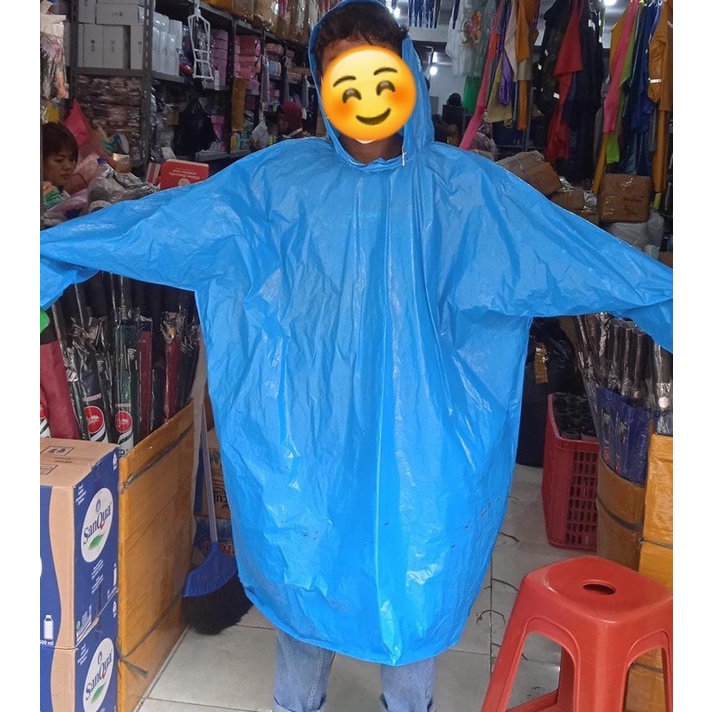 Jas Hujan Sipood Ponco Ekonomis Tebal | Emergency Raincoat