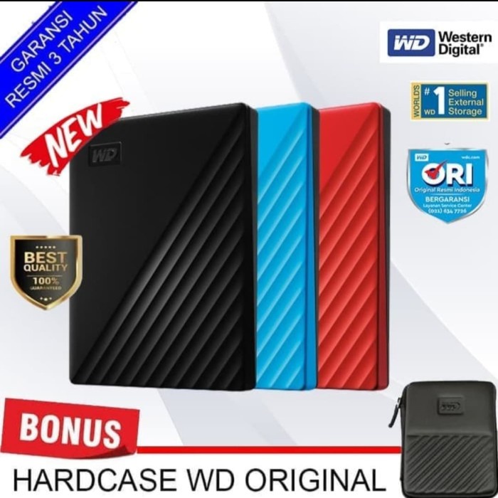 Hard Disk Wd My Passport New Design Hardisk Eksternal 1Tb 2.5" Usb3.0