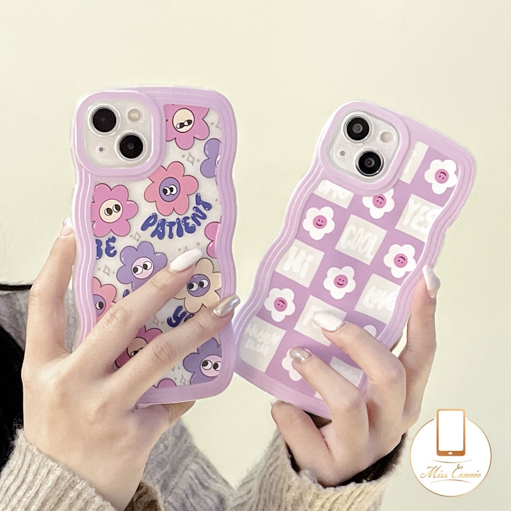 Soft Case TPU Motif Smiley Bunga Untuk iPhone 6 6s 7 8 Plus 11 12 13 Pro MAX XR 14 Pro MAX 14 Plus X XS MAX SE 2020