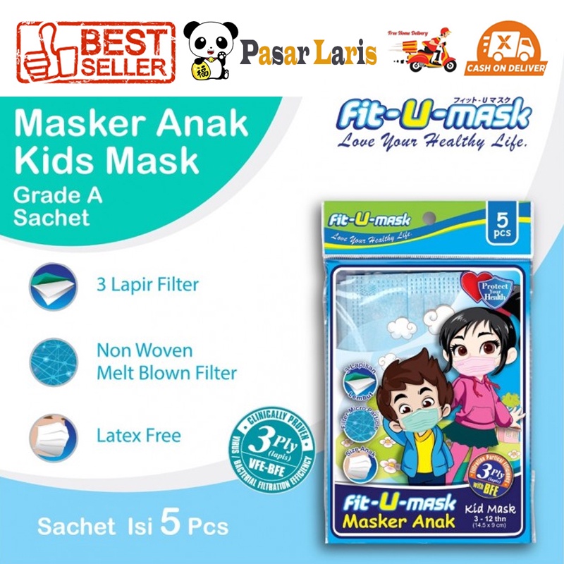 Masker Anak Fit U Mask Surgical Mask
