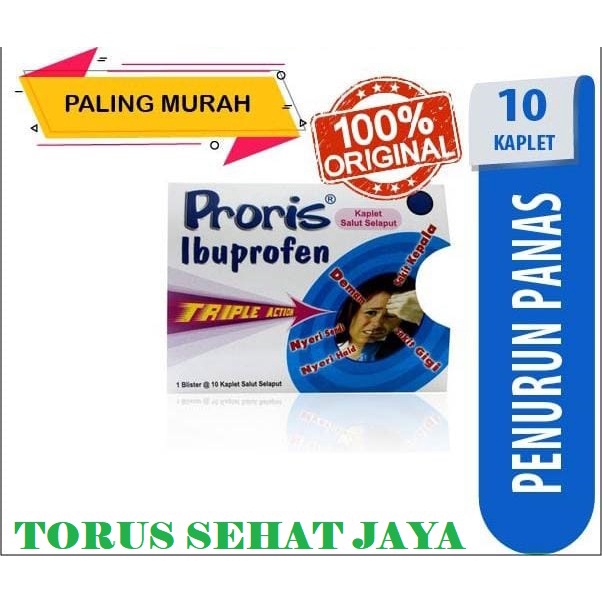 Jual Proris Ibuprofen 200 Mg Triple Action 1 Strip / Sakit Kepala ...