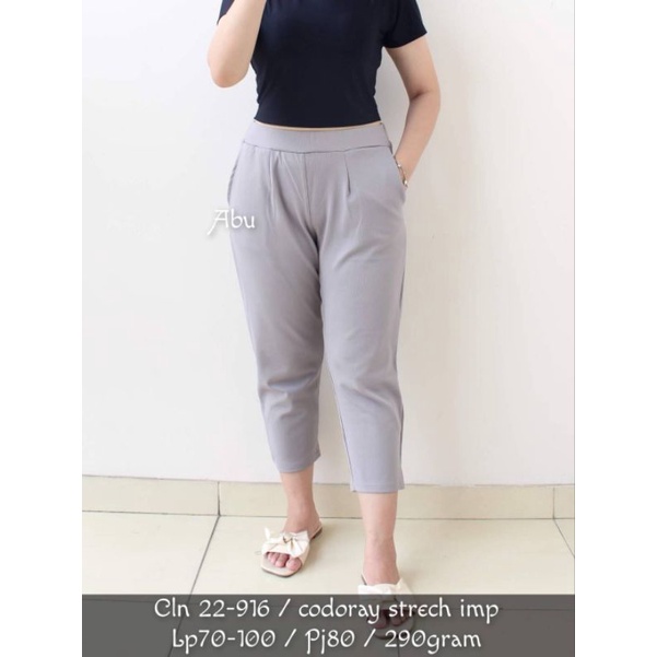 Celana 22-916 Bahan codoray strech import LP70-100 PJ80