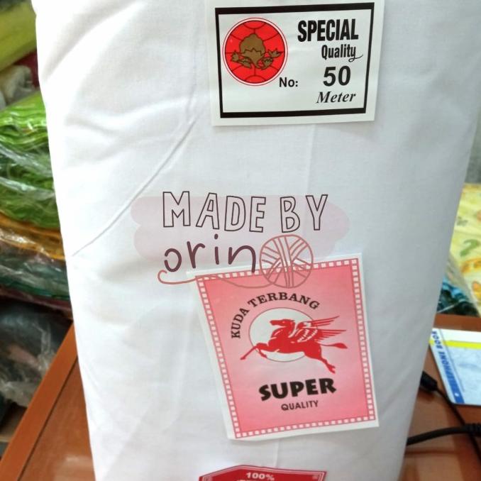 Kain Mori Cap Kuda Terbang 1 Roll Kain Kafan Kain Membatik Kain Saring