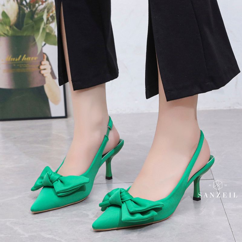 SANZEIL GINEE Ribbon Heels Elegan Kasual Terbaru [COD] 0189