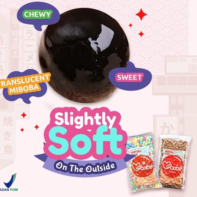 

66R✺ Miboba Boba Pearl 1kg / Tapioca Pearl / Bubble Pearl / Topping Boba Pasti Laris
