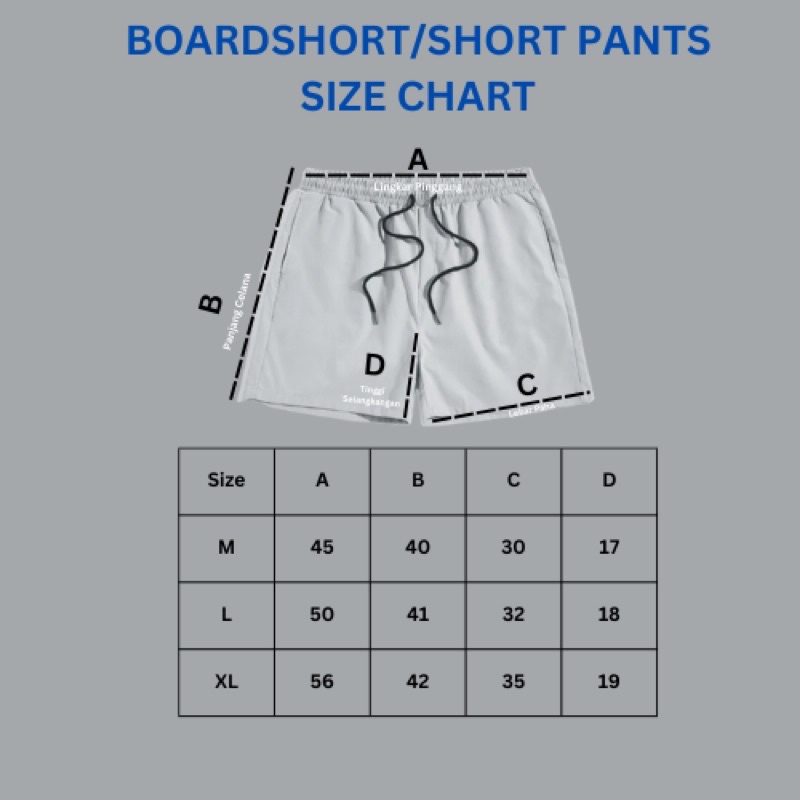 CELANA PENDEK PRIA BOARDSHOT DISTRO BOXER SHORTPANTS SANTAI UNISEX