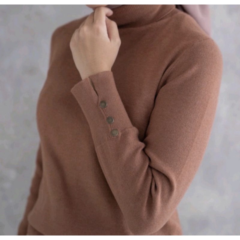 Pl Basic Turtle NeckKnit iskanti official teracota