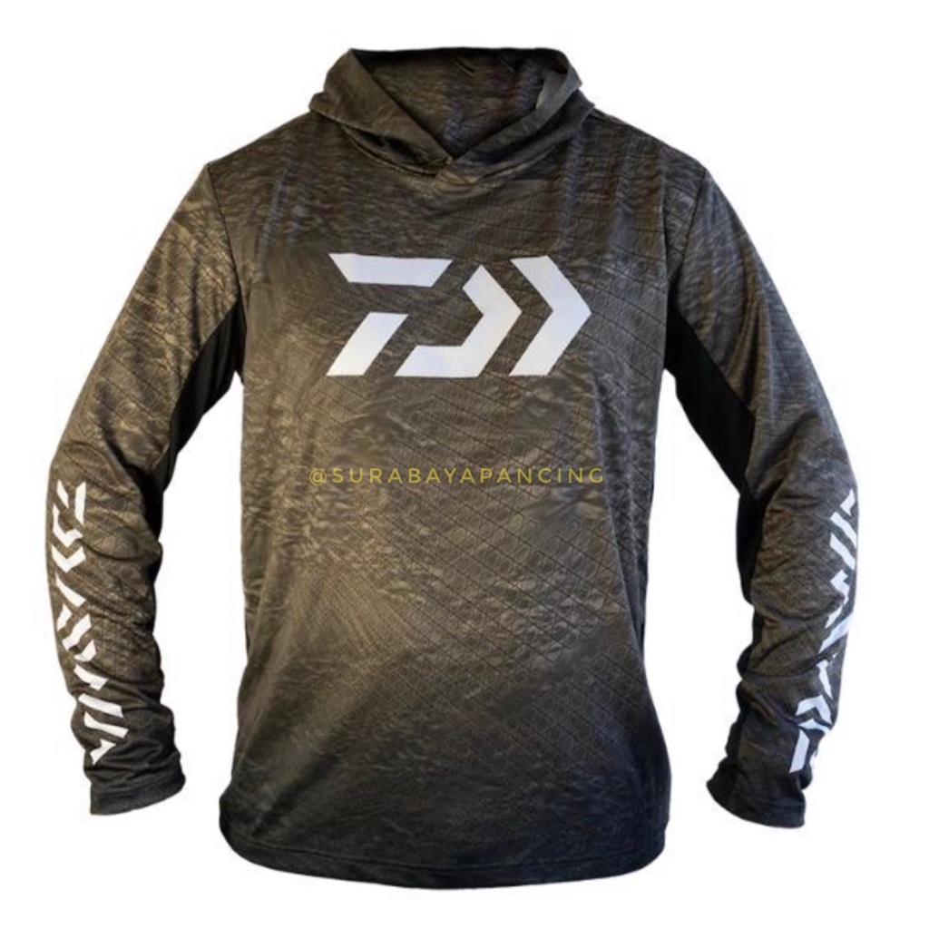 JERSEY DAIWA 22 HOODED RIPPLE JERSEY DAIWA ORIGINAL MOSS DAIWA ST30022  / JERSEY MANCING UV PROTECTI