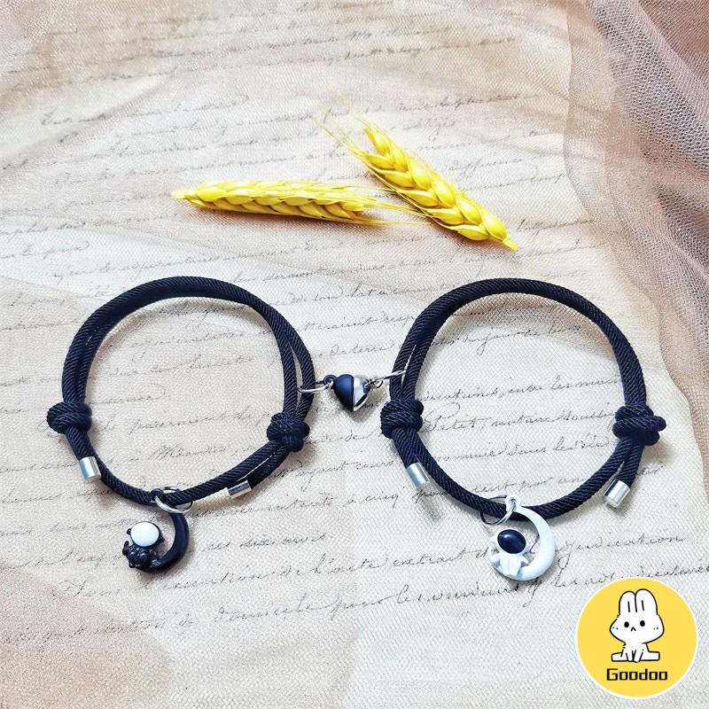 2Pcs Gelang Magnetik Pasangan Astronaut Uniseks Bintang Hadiah Perhiasan Fashion -Doo