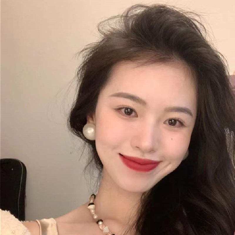 Anting Silver Needle Aksen Mutiara Warna-Warni Untuk Wanita