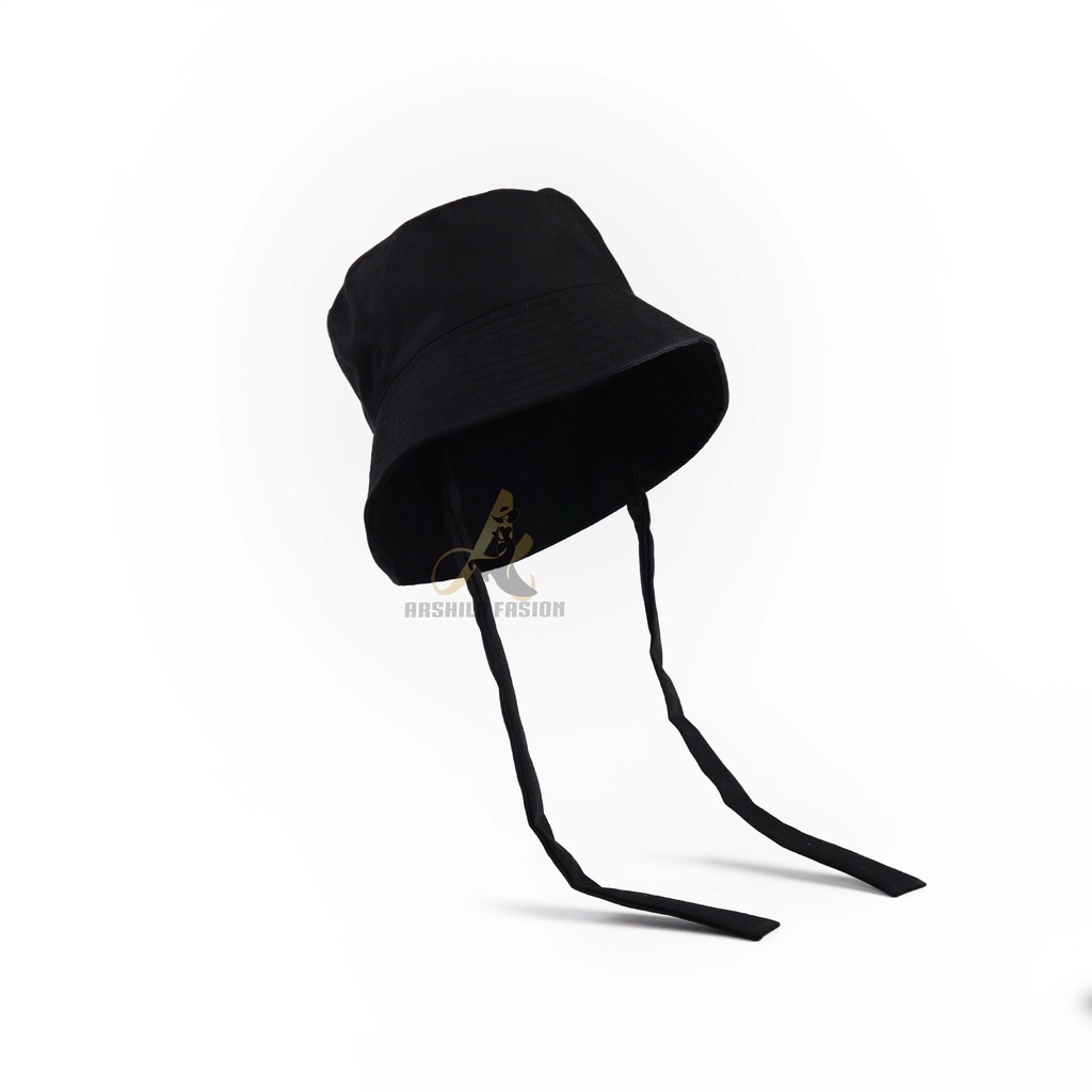 Bucket Wide Anak Perempuan Tali Panjang 3-10 Tahun Bucket Hijab Polos Anak
