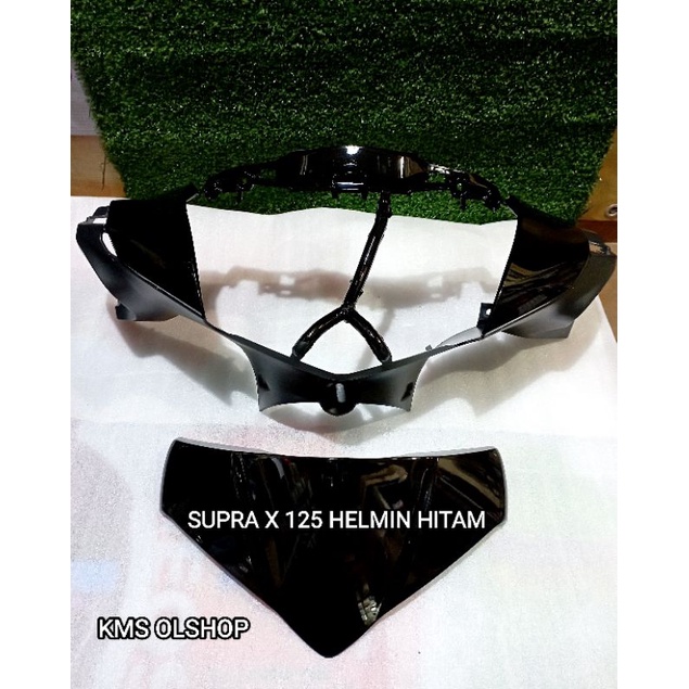 Batok Depan Supra X 125 Helm In Hitam Merek Win Front Handle Cover