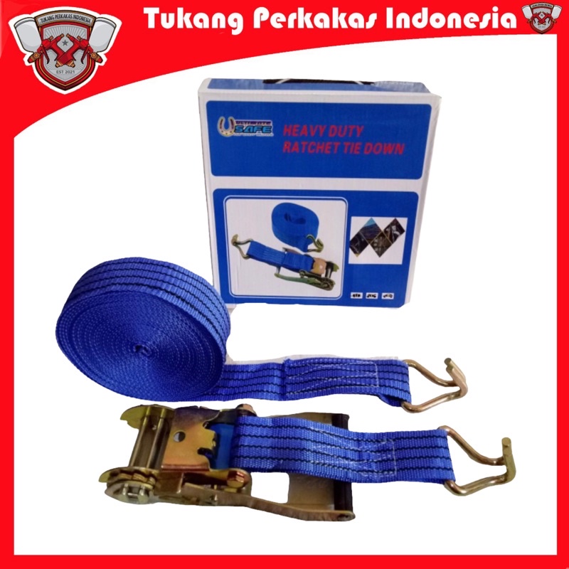 u safe ratchet tie down webbing cargo trek link belt tali ikat barang 2ton 10meter