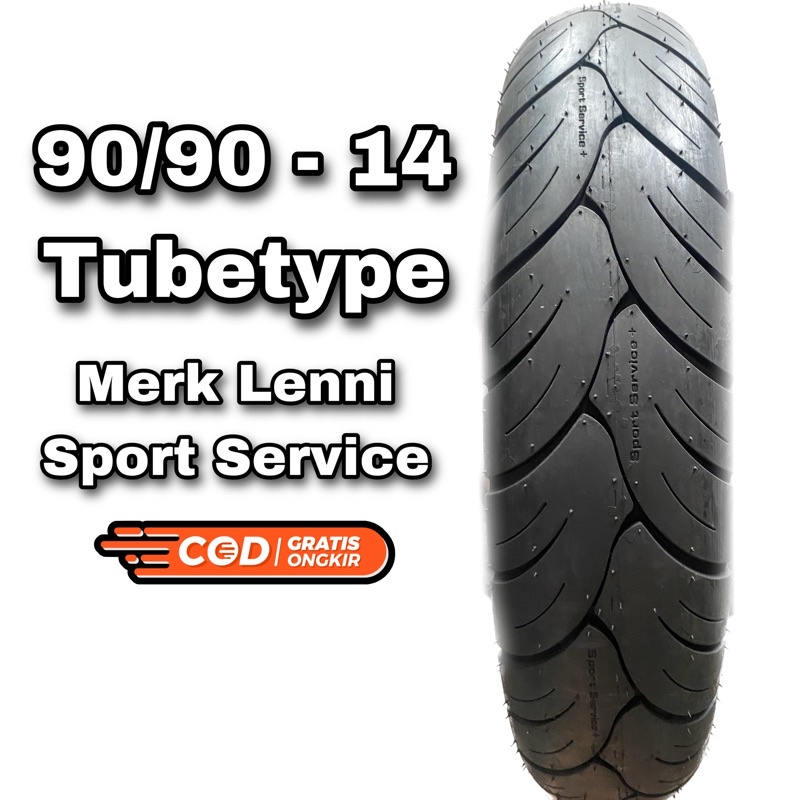 Ban Motor Matic baru 90/90 ring 14 merk Lenni Sport Service Tubetype