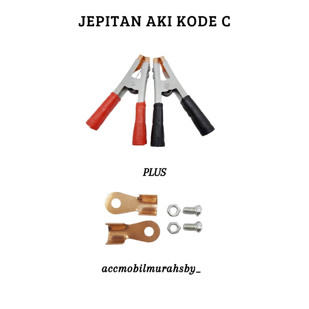 Jepitan kepala karet jumper aki besar clamp aki 600A Charger aki mobil  jepit kepala aki accu C