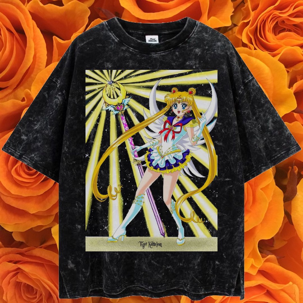 LASTHOPE 'SAILORMOON' OVERSIZE WASHING TSHIRT / KAOS ATASAN TSHIRT TEE WASHING ACID WASHED STONEWASH