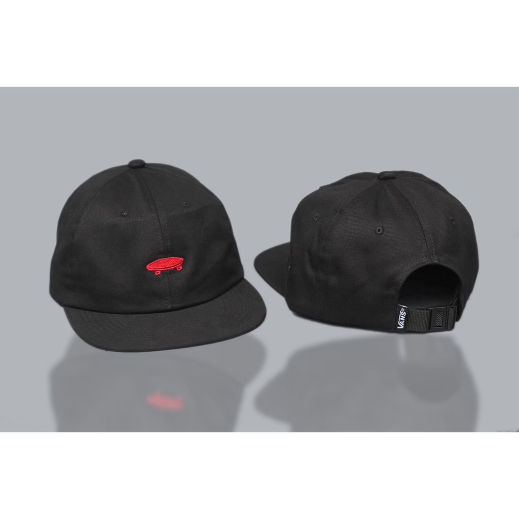 Topi 5 Panel Vans Shalton Logo Red Hight Quality Full Tag