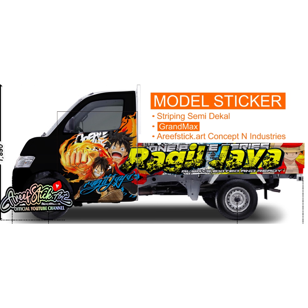 striping semi dekal custom grandmax, ss , futura, L-300 kanan kiri only