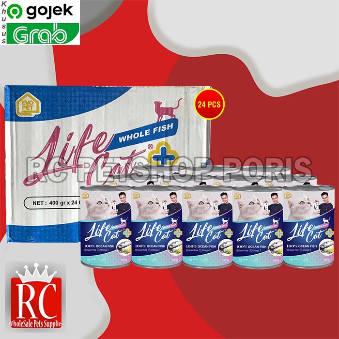 GOSEND Makanan Kucing Life cat Plus Kaleng Grosir Dus 24Pcs 400gr