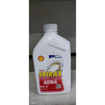 Oli Transmisi Gardan Oil SHELL SPIRAX ASTRA SAE 80W 90 API GL 4 1 Ltr
