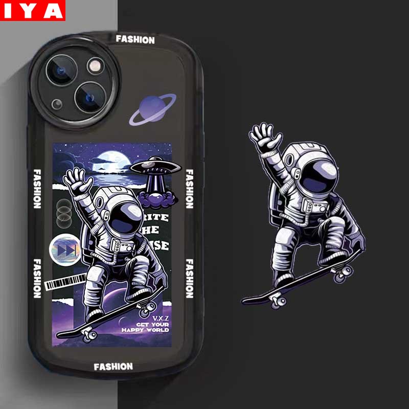 Casing Silikon Redmi Note 11S 11 Pro 10C 10A 9C 9T 9A 10 5G 10S 9 8 Pro 7 Poco M3 X3 Pro NFC Motif Astronot