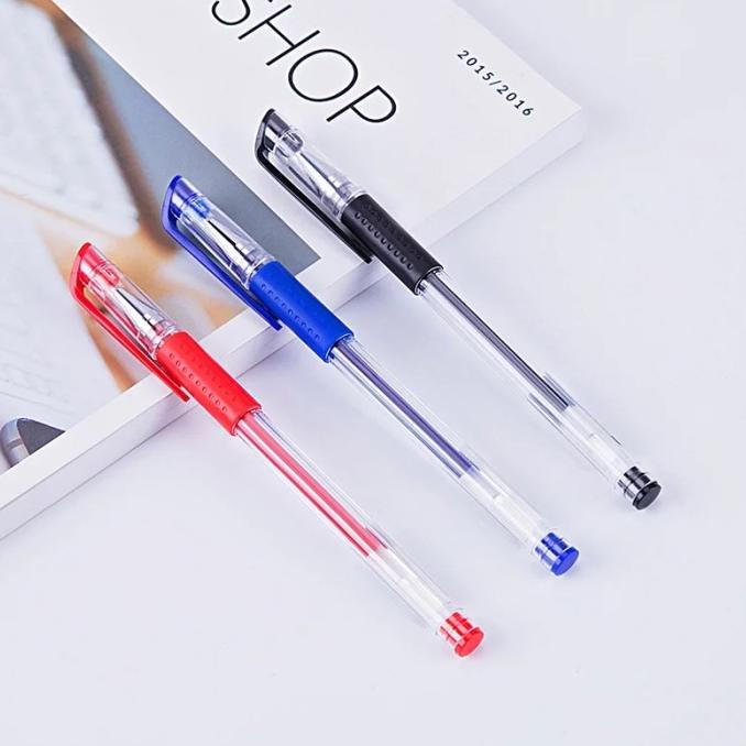 

@#@#@#] Gel Pen Pulpen 0.5mm Hitam Merah Biru International Standard Pena Mimi