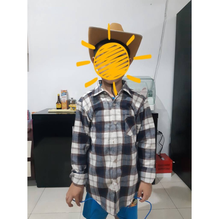 11 - 11 SALE Kemeja Flannel Anak 3 - 13 Tahun Kemeja Casual Formal Anak Laki Laki Motif Kotak Bahan Katun Flanel 3-13 tahun