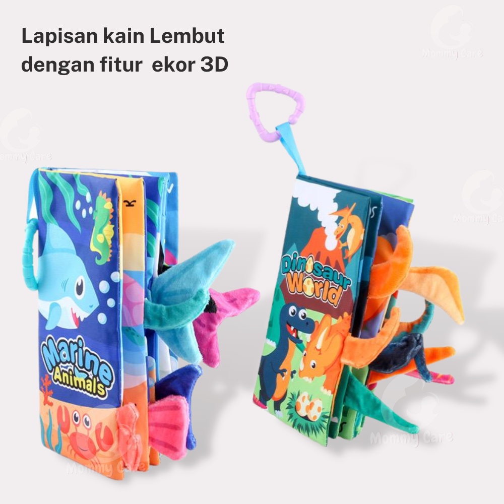 MOMMYCARE BUKU BANTAL EDUKATIF SOFT BOOK  BUKU CERITA MAINAN BAYI BAHAN KAIN MAINAN ALPHABET ANIMAL