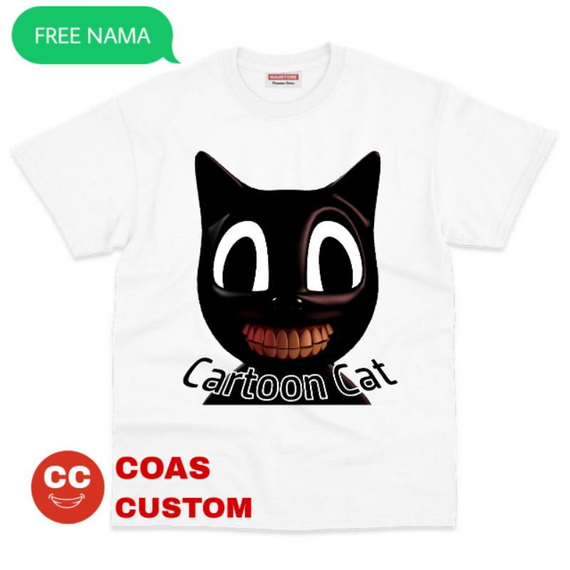 BAJU CARTOON CAT KAOS ANAK FREE CETAK NAMA