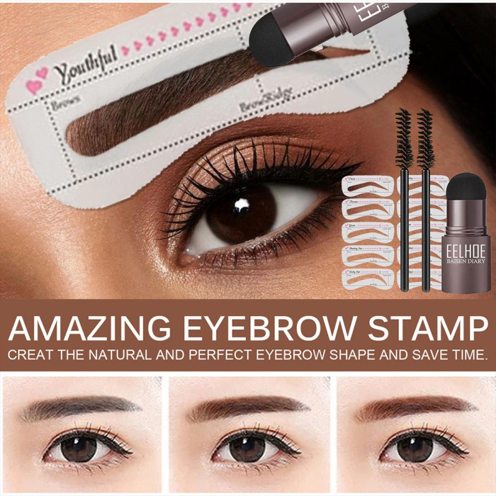 Eyebrow-Powder- Ibcccndc Eyebrow Powder Cetakan Alis Instan Eyebrow Stamp Alis Stempel
